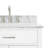 43 " W Freestanding Standard Free Standing 1 Single Vanity Bathroom Vanity With Carrara Marble Top-85364419