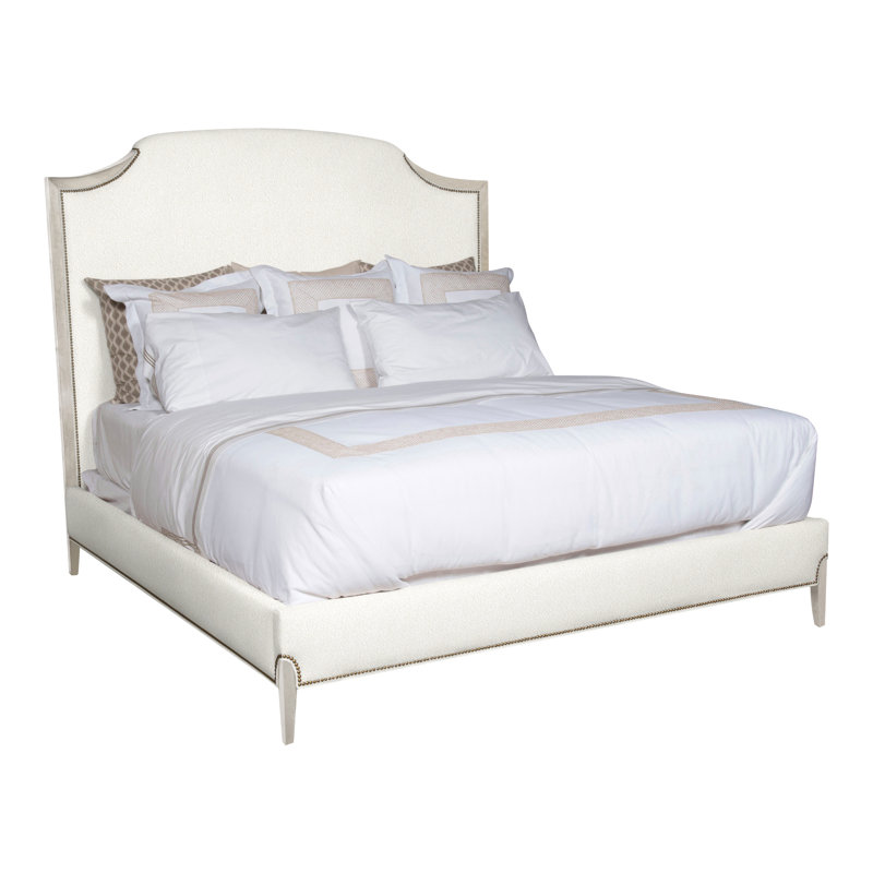 Lillet Queen Upholstered Low Profile Panel Bed, Worthy Snow, Yes, Navajo