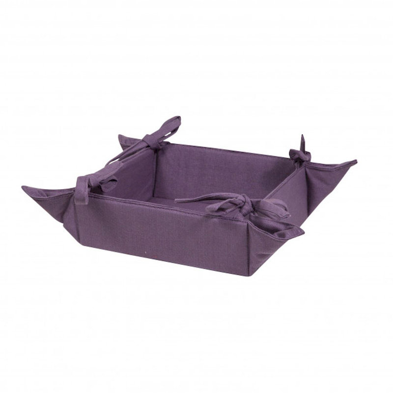 Panier à pain mauve en tissu