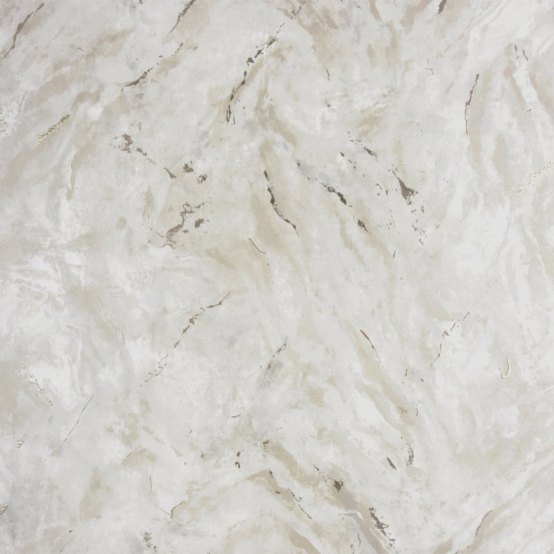 Rouleau de papier peint L 33 pi x l 27,5 po Aruba Marble, Taupe