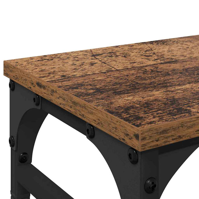 Manufactured Wood Monitor Stand, Old Wood, 14cm H x 55cm W x 23cm D