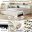 Upholstered Daybed with Trundle Bed