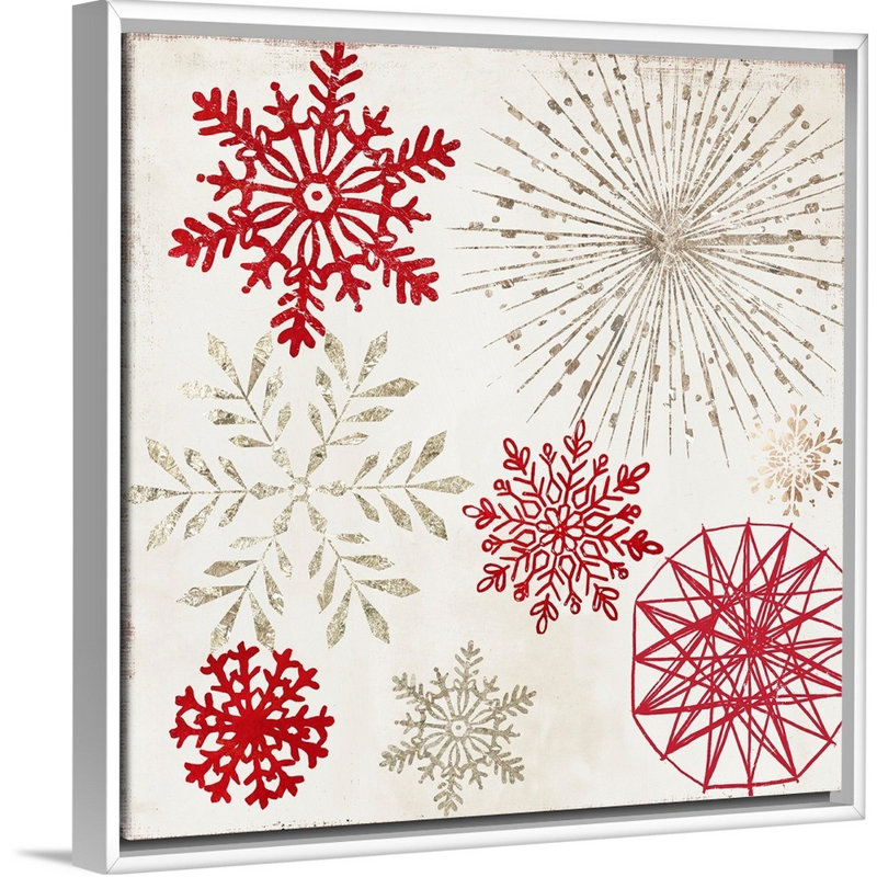 «Merry Christmas Sparkles», reproduction d'art sur toile, 32" H x 32" W x 1.75" D, Cadre blanc