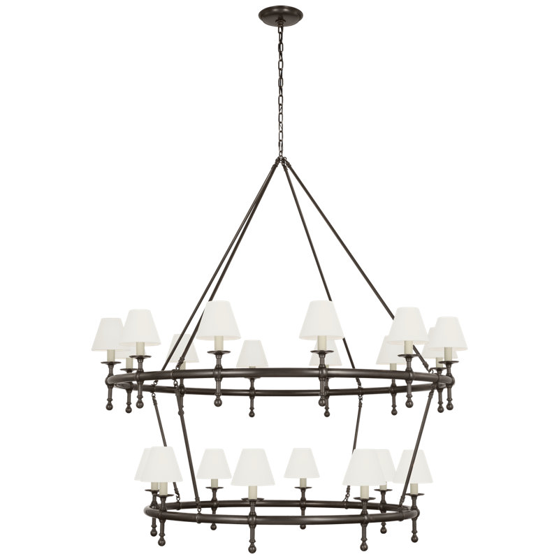 Classic 20 - Light Chandelier, Antique-Burnished Brass
