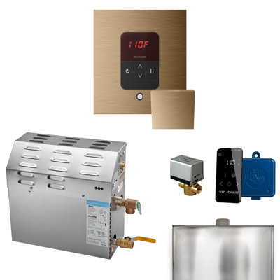 MS 9 kW (9000 W) Steam Shower Generator Package with square iTempo Control and Accessories