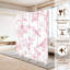 Paravent pliant à 4 panneaux, motif floral royal vintage, oiseaux et fleurs, toile rose pâle, séparateur de pièce autoportant, cloison de protection pour plus d'intimité-134512825-134512827