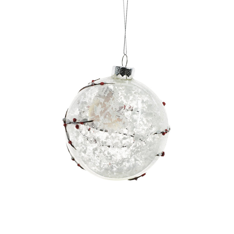 Ornement transparent en forme de boule suspendue (paquet de 2)