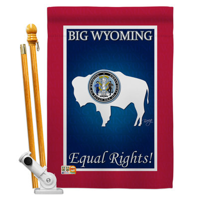 Double Sided 40'' H x 28'' W Polyester Flag Set