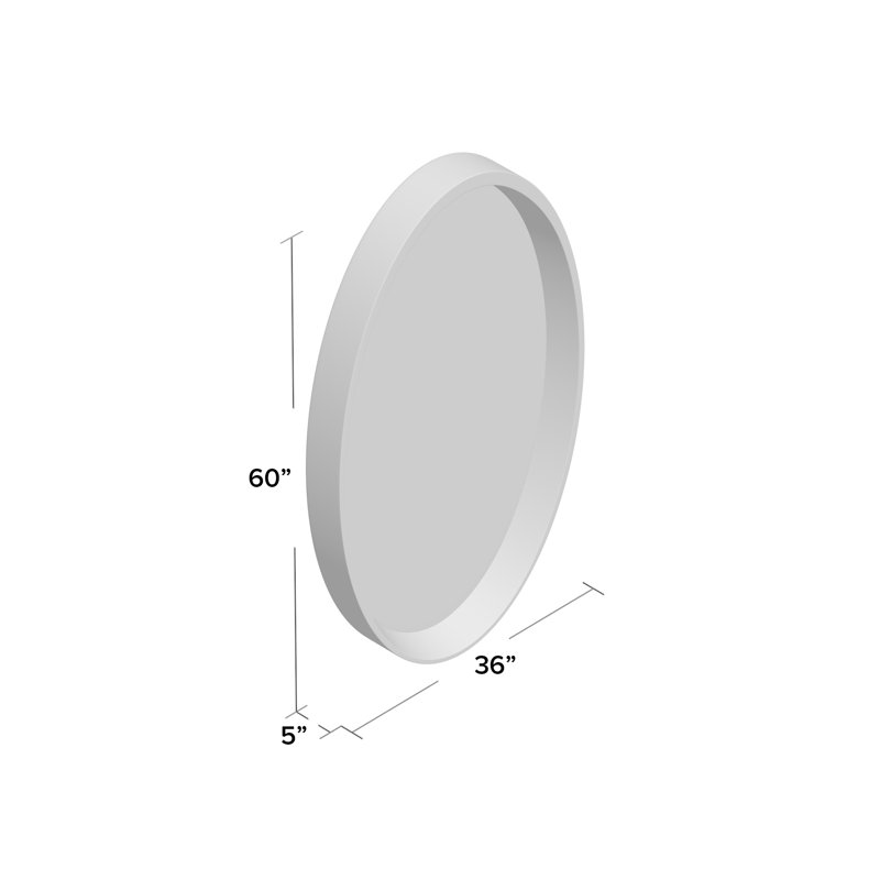 Flat Wall Mirror, Walnut