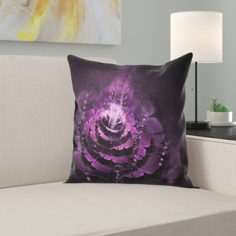 Oreiller De Fleur De Fractale Abstract