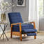 Fauteuil inclinable manuel en tissu et bois