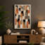 Geometric Cat Pattern Modern - Wrapped Canvas-806608401-806608402