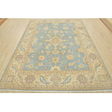 One-of-a-Kind Rectangle 8'2" X 10'1" New Age Wool Area Rug in Blue/Beige