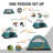 4 Person Tent for Camping, Easy Setup Camping Tent-109701369