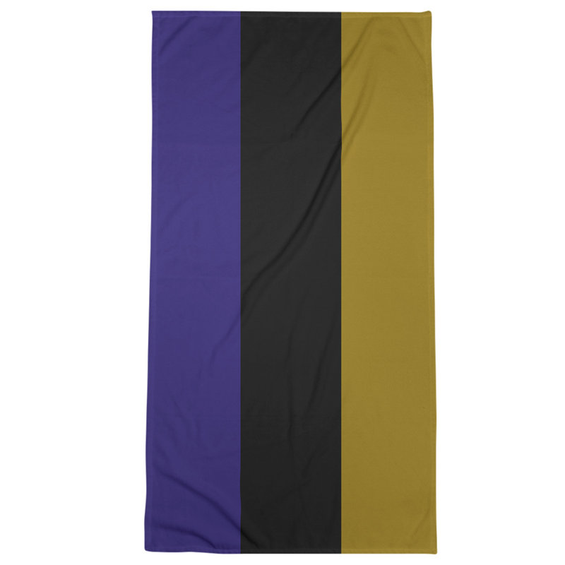 Beach Towel, Blue/Black/Dark Green