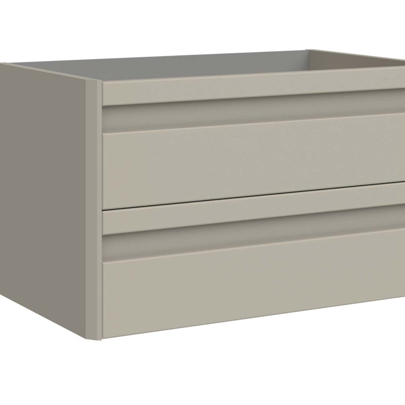Meuble-lavabo simple 2 tiroirs DAX Venice, Vison mat