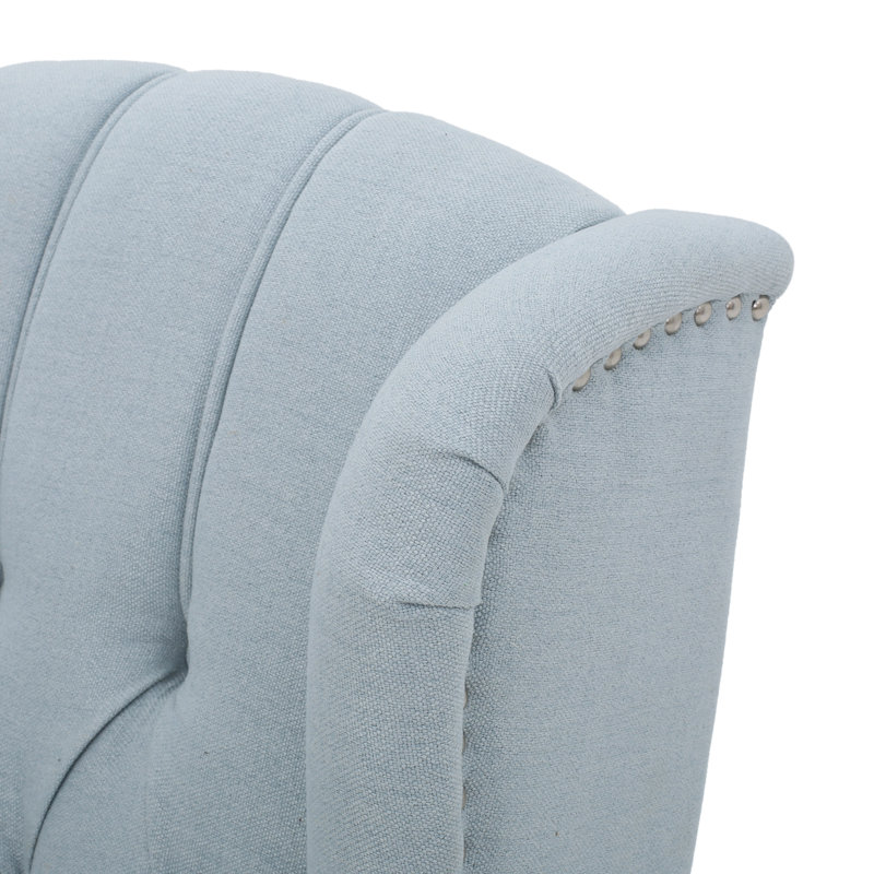 Val Upholstered Recliner, Light Sky
