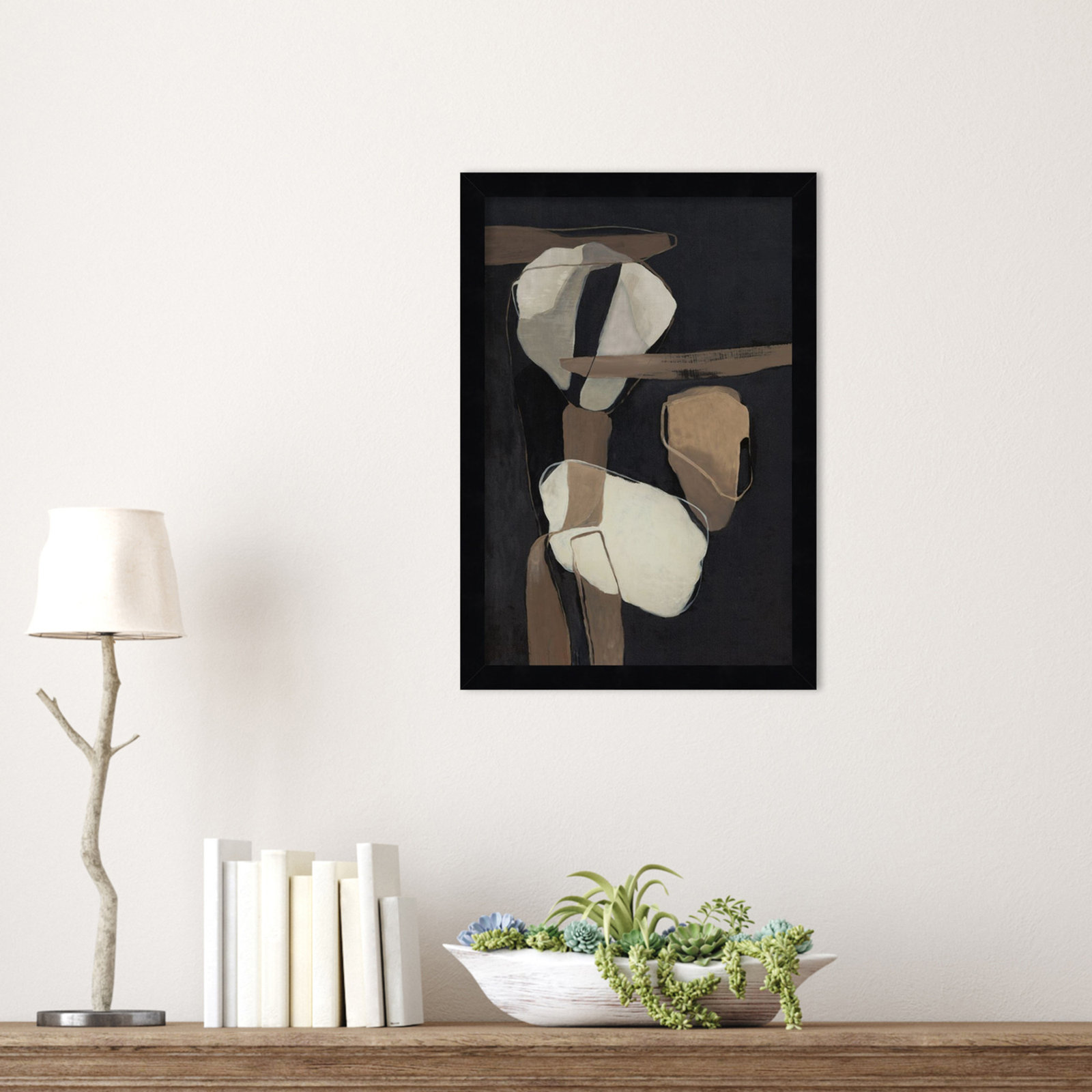 All Attached Print by Jacob q, Black, 17" H x 12" W