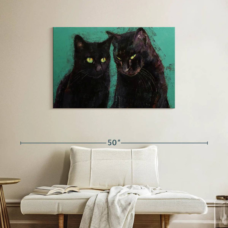 Brampt Two Black Cats, 26" H x 39" W