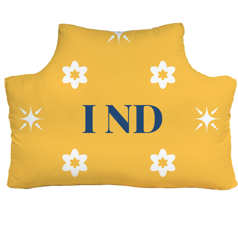 Tête de lit Indianapolis, Jaune / Blanc, Rectangle H 29,5 po x l 39,5 po