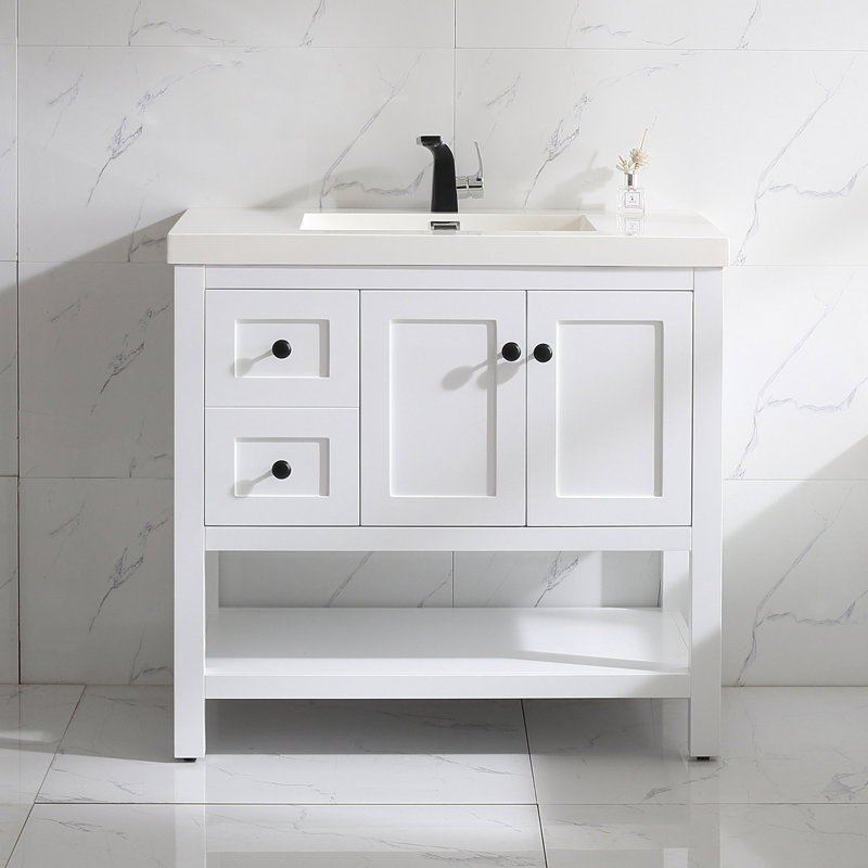 Meuble-lavabo simple 37 po Mckinnis, Blanc