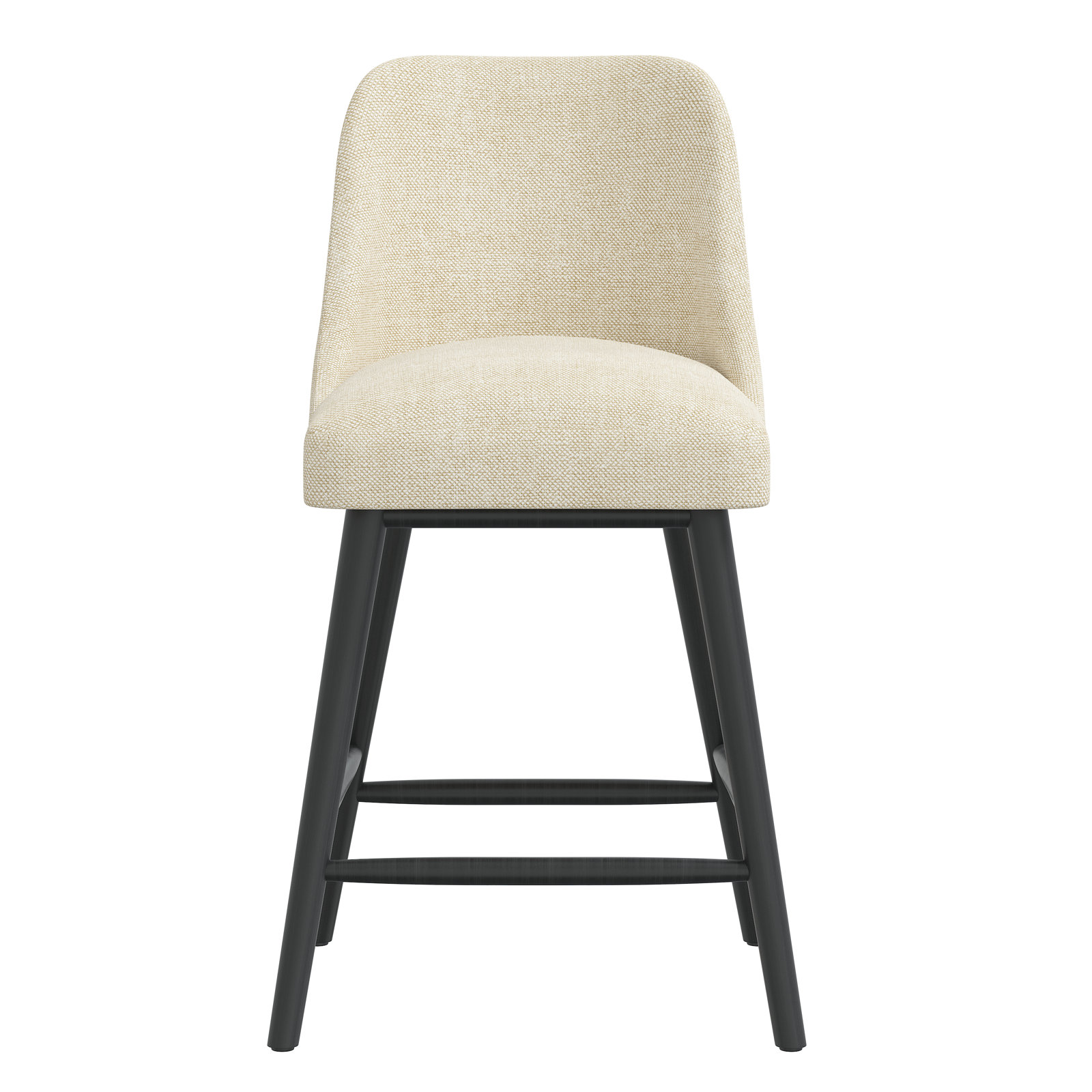 Gallie Counter & Bar Stool, Counter Stool (27” Seat Height), Natural, Black Wood
