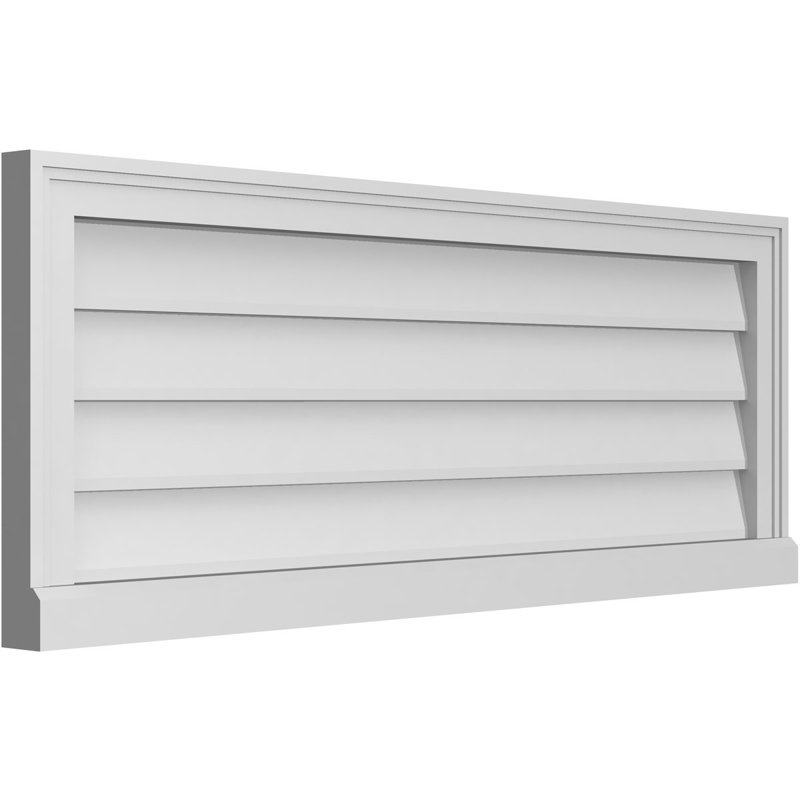 Cadre de seuil Brickmould, brun clair apprêté, H 16 po x l 42 po x P 2 po