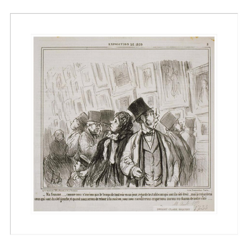 Exposition de 1859: Ma Femme… Comme nous aurions pas ... par Honoré Daumier, impression giclée encadrée, 23.5" H x 24.12" W