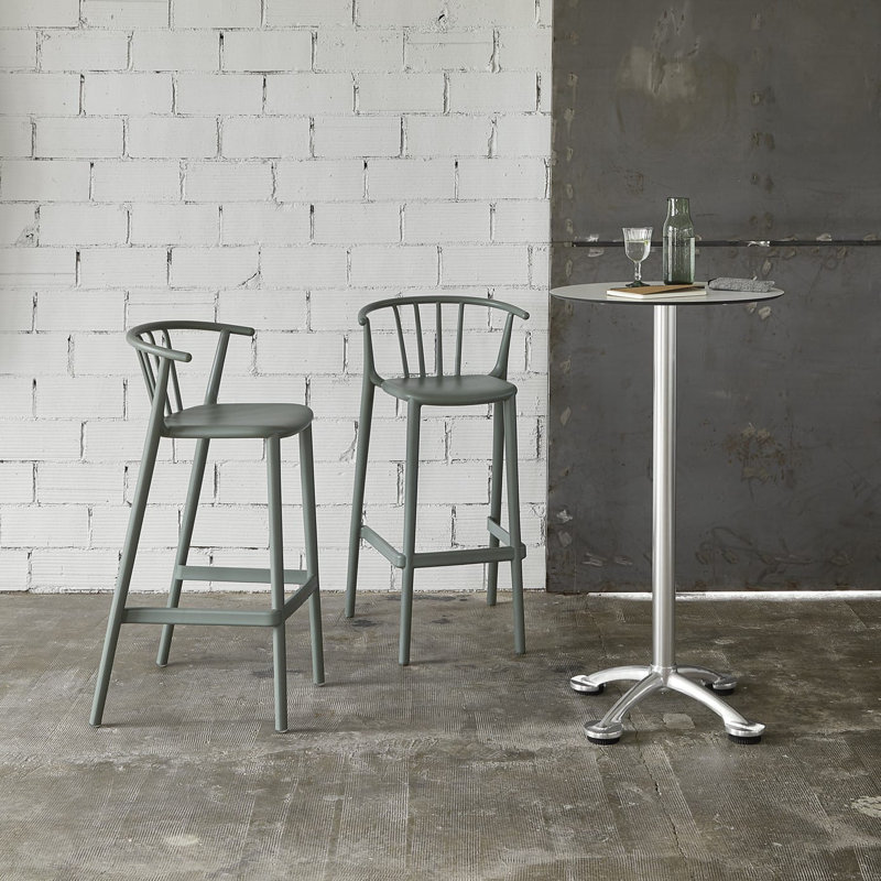 Woody Outdoor Bar Stool, Air Blue, 29.72", 4