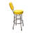 Retro Home Double Ring Upholstered Swivel Bar Stool with Back-10955878