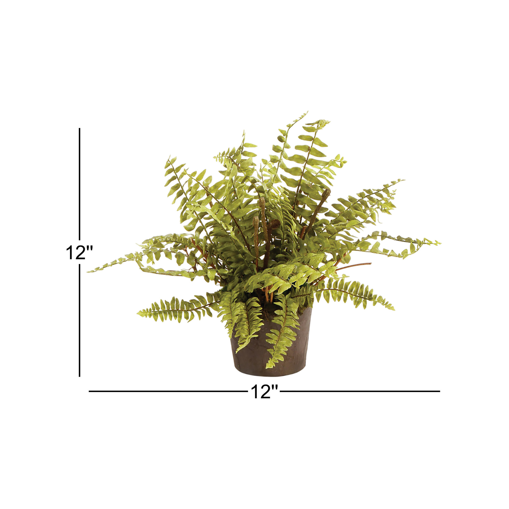 Analea Fern Drop-In Faux Plant, 12" H x 12" W x 12" D
