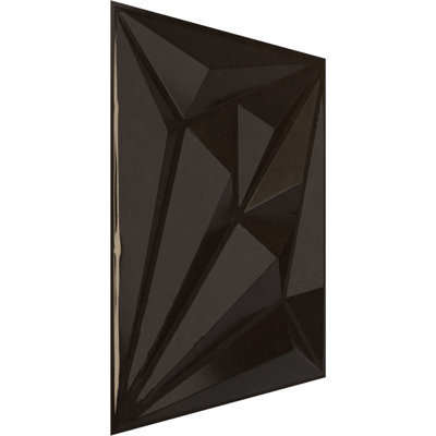 Panneau mural décoratif 3D texturé métallique l 19 5/8 po x H 19 5/8 po (couvre 2,67 pieds carrés)