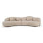 Canapé modulaire incurvé en tissu beige Spiro