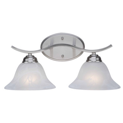 Éclairage de salle de bain à intensité variable 2 lumières Bullis