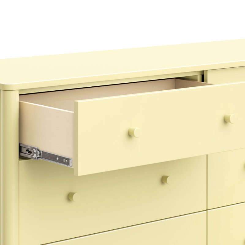 Swell 6-Drawer Assembled Dresser, Pale Yellow