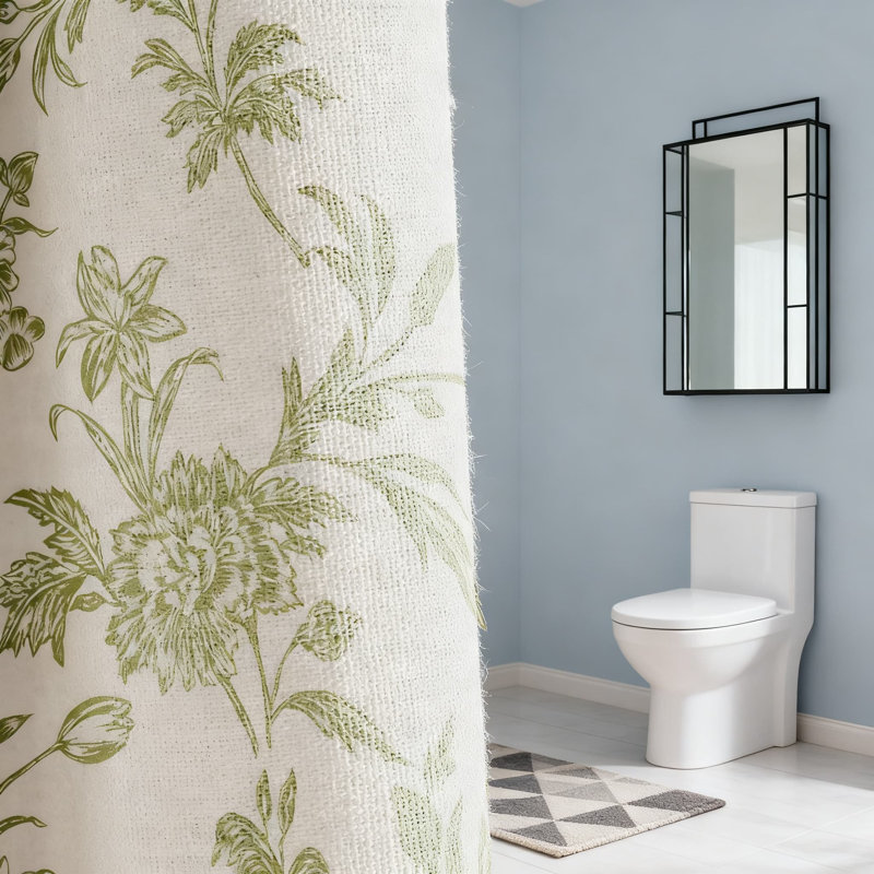 Rideau de douche Floral, Vert
