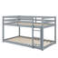 Lit superposé bas simple en bois avec échelle en bois-1079904433
