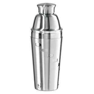 Viski Silver Heavyweight Cocktail Shaker, Stainless Steel Drink Mixer, with  Bar Strainer, Professional Shaker for Martini and Margarita, Silver  Polished Finish, 16.5 oz