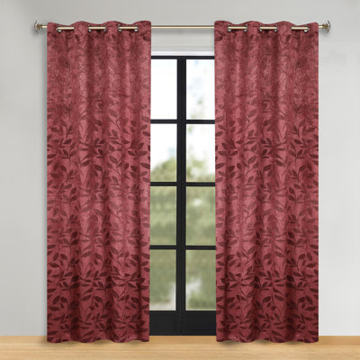 Panneaux de rideaux à passe-tringle en polyester Finklea