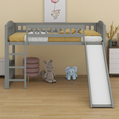 Loft Bed With Slide And Ladder by Harriet Bee