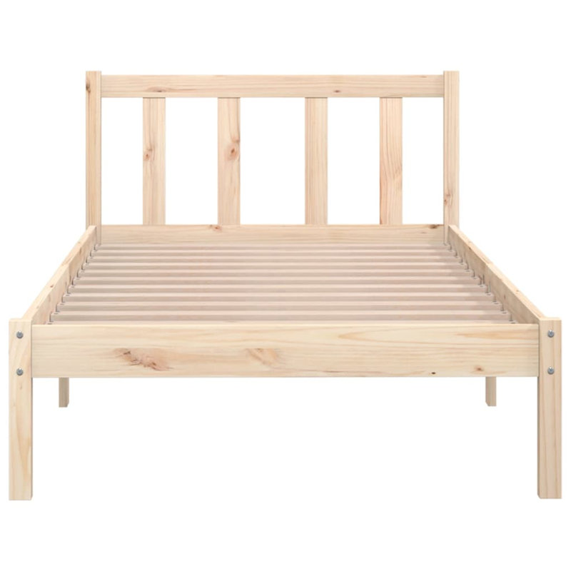 Deron Solid Wood Bed, Small Single (2'6), natural