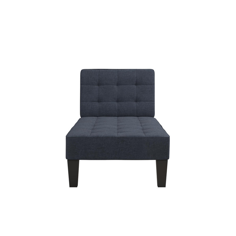 Alaira Upholstered Chaise Lounge, Blue