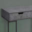 Bureau d'ordinateur, bureau personnel, ordinateur portable, tiroirs de rangement, L 48 po, travail, stratifié gris, métal noir, contemporain, moderne-626653573