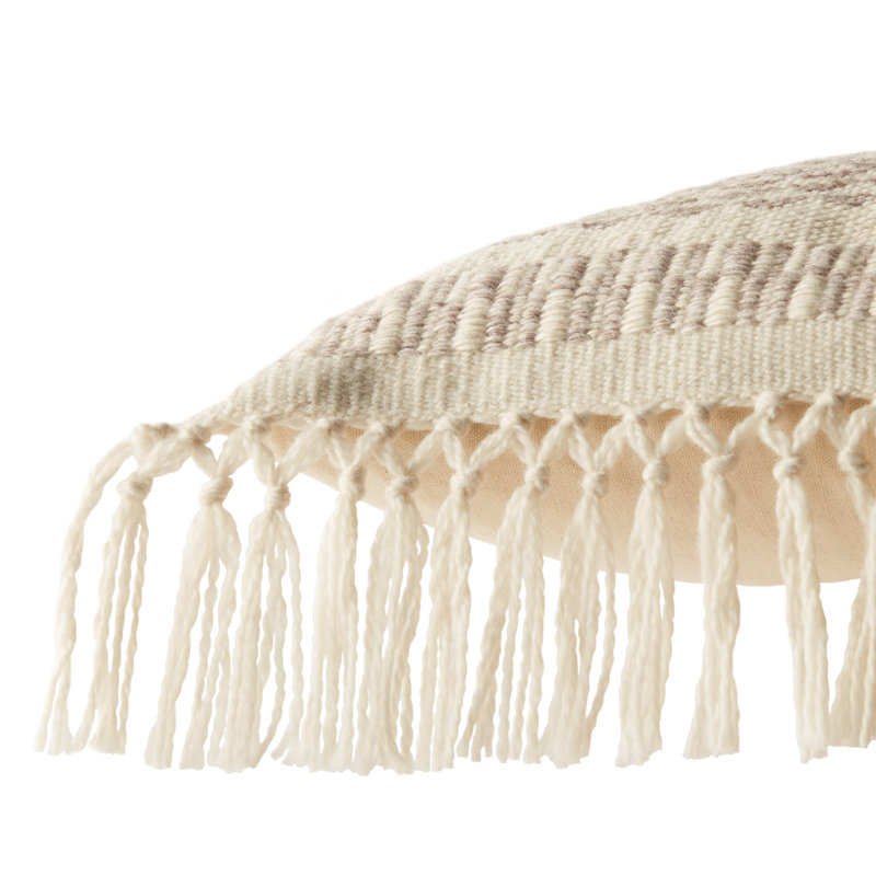 Housse et insert de coussin extérieur d'extérieur, Taupe / ivoire, Polyfill