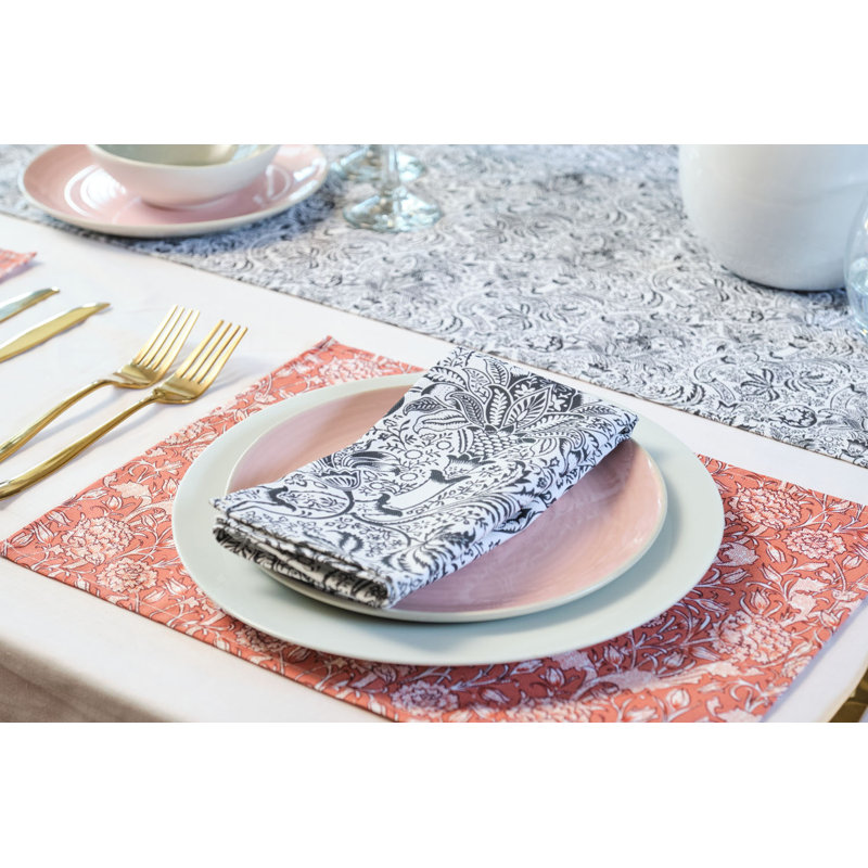 Cotton Floral Square Napkin