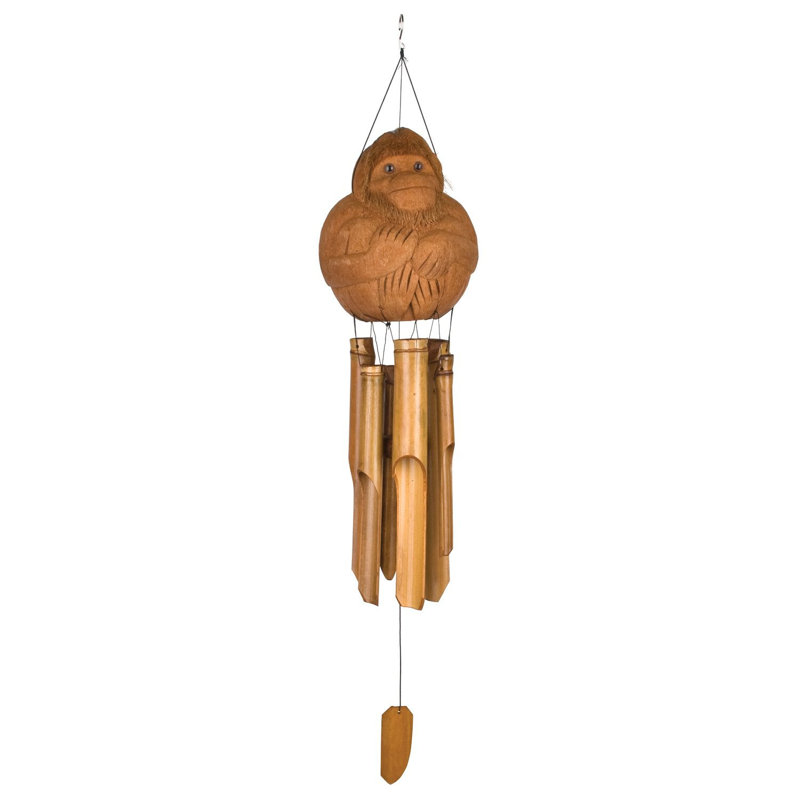 Carillon singe en bambou