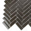 11"X 12.6" Herringbone Polished Glass Mosaic Tile-61266929