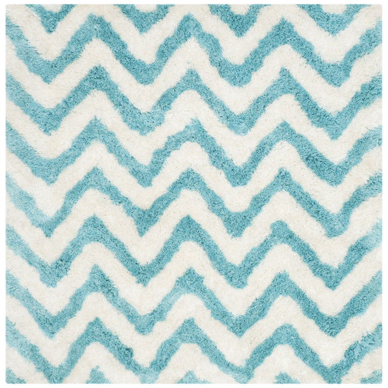 Barcelona Shag Hand Tufted Performance Chevron Rug