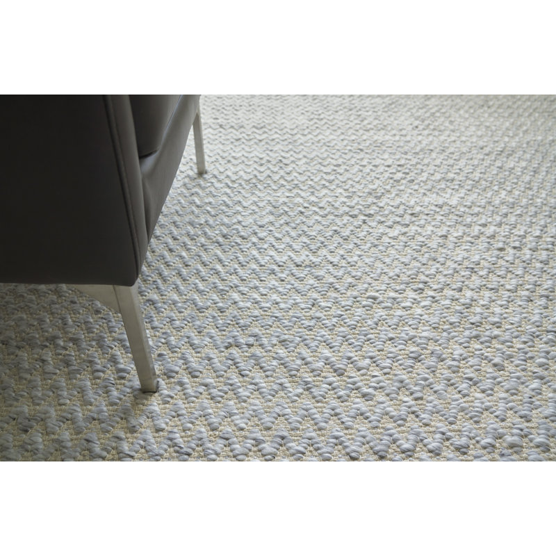 Rialto Chevron Area Rug in Light Gray, Rectangle 14' x 18'