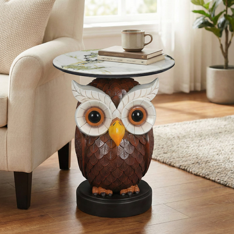 Table d'appoint hibou
